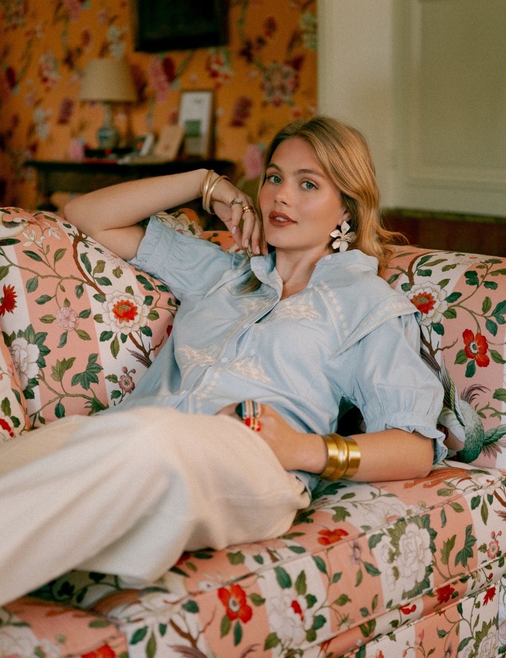 Blouse Vivianne - Bleu Ciel