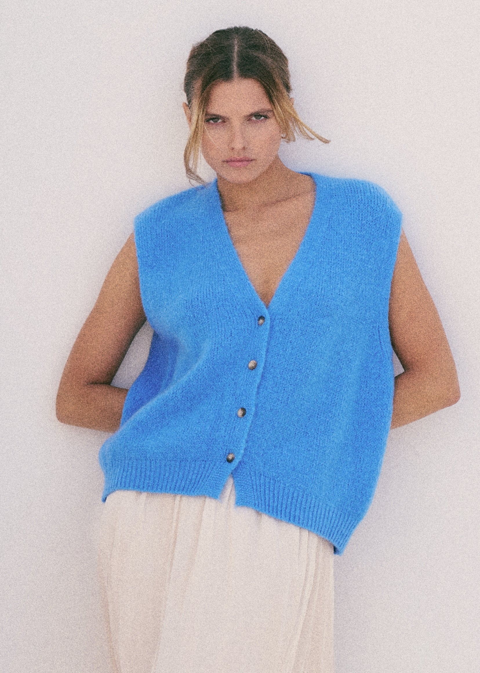 Gilet Mohair Lucile - Bleu