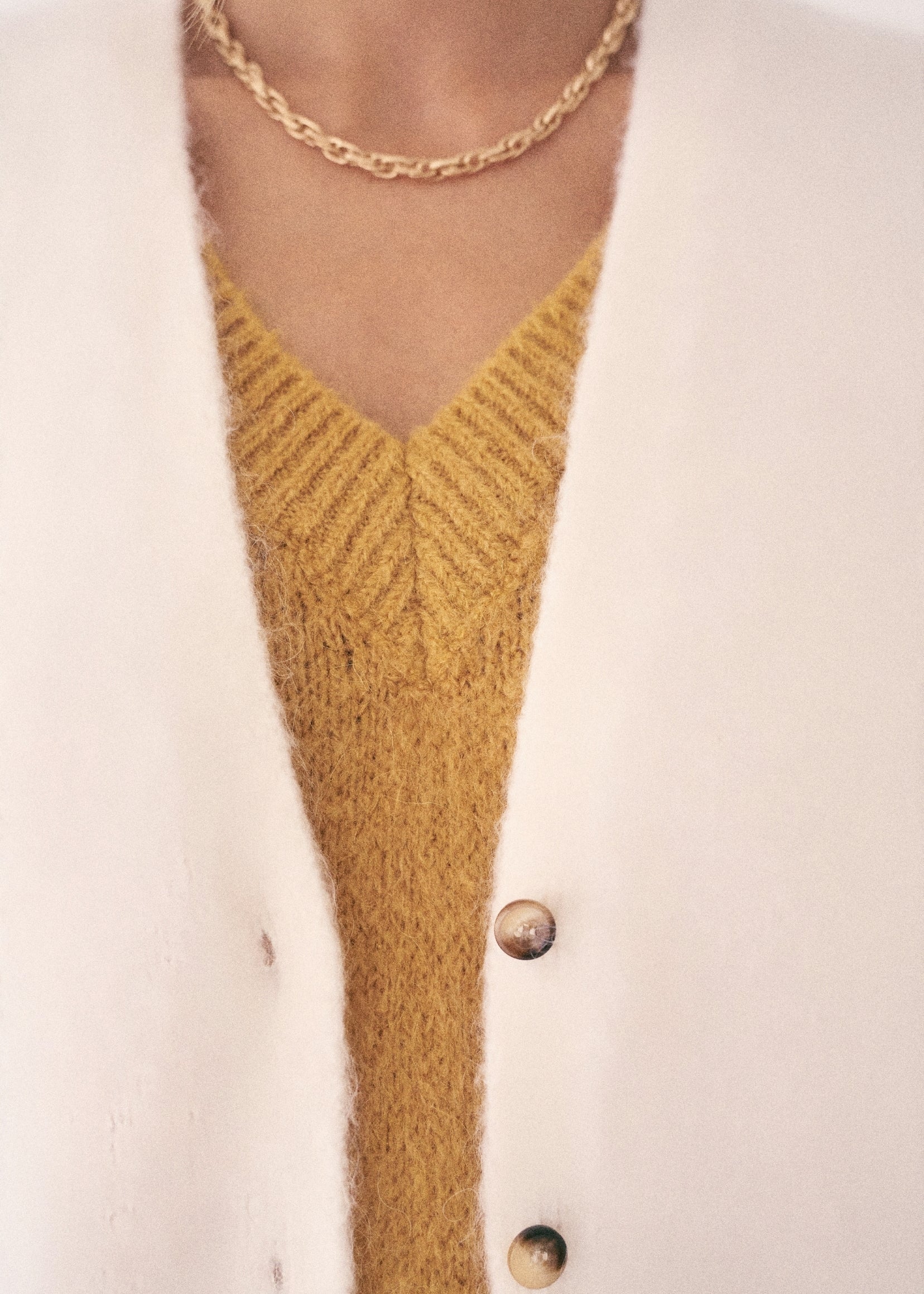 Gilet Mohair Lucile - Crème