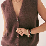 Gilet Mohair Lucile - Marron