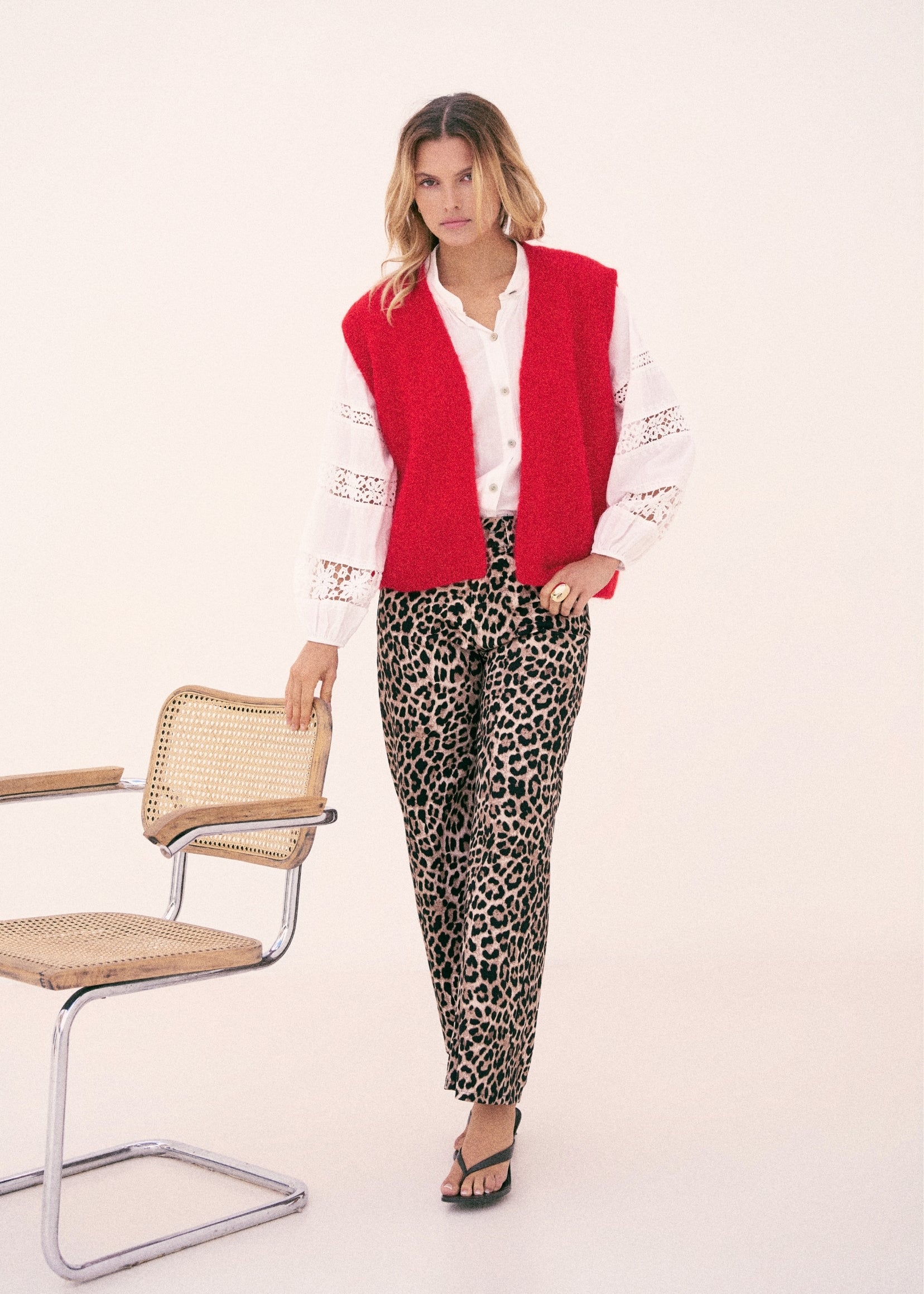 Gilet sans manches Lucia - Rouge