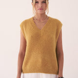 Pull Mohair sans manches Marie - Moutarde