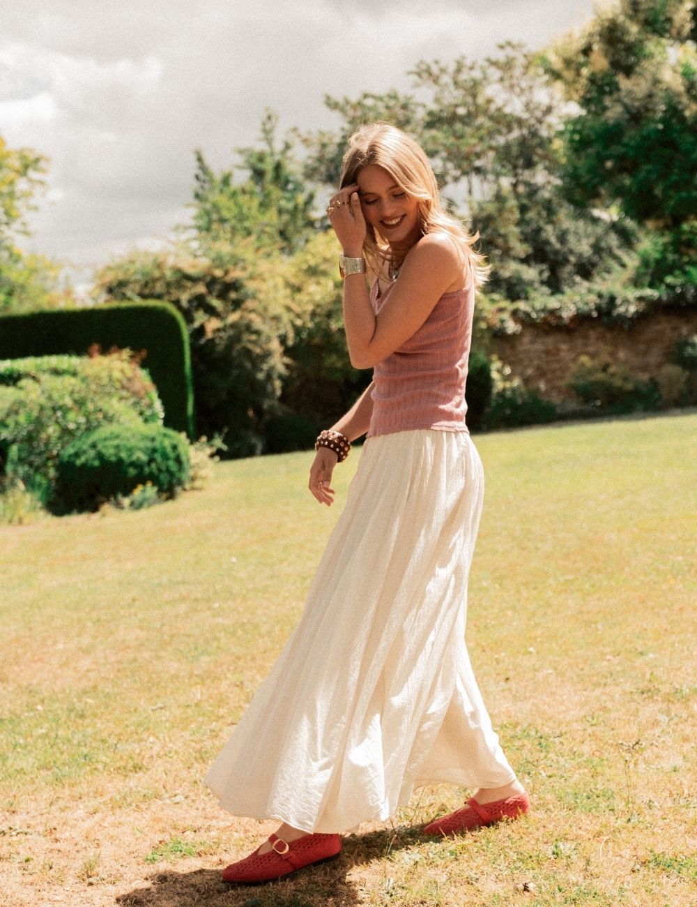 Jupe Marine - Beige