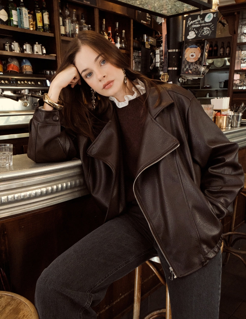 Veste effet cuir Eugénie